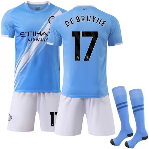 -26 ny sportsdrakt 17 De Bruyne klubb fotballdrakt nr. 9 Haaland Manchester City hjemmedrakt Manchester City home number 20 #20