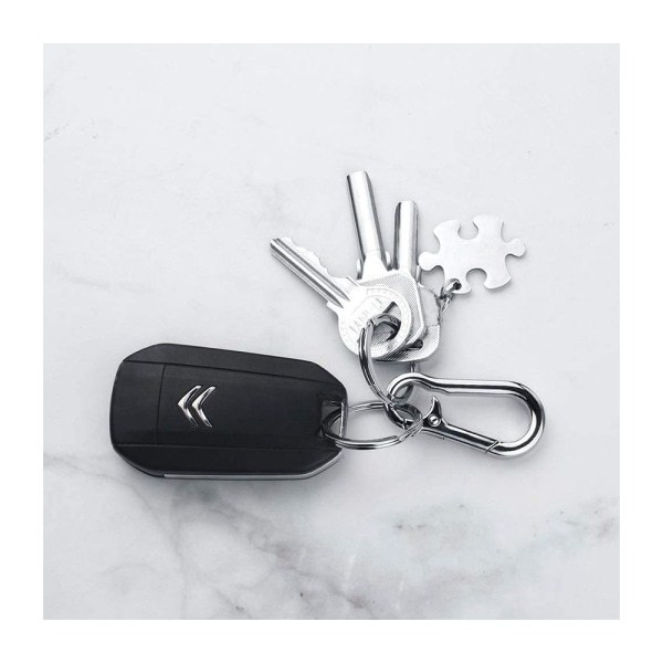 Karbinhake nøglering nøglering 6-pak metal Snap Hook nøglering IC
