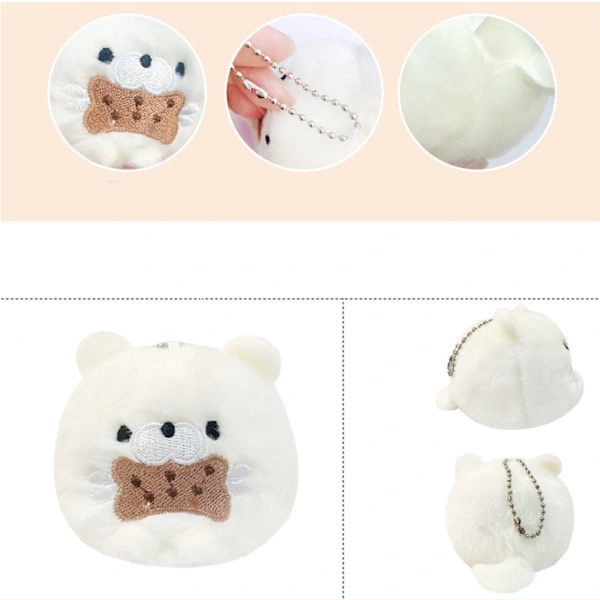Plush Keychain (8x8x7cm Milk White)