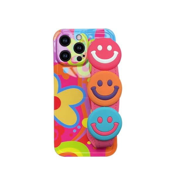 IC Smiley Armbånd Farverig Graffiti med Kors Sladd iPhone-serien til iPhone13Pro