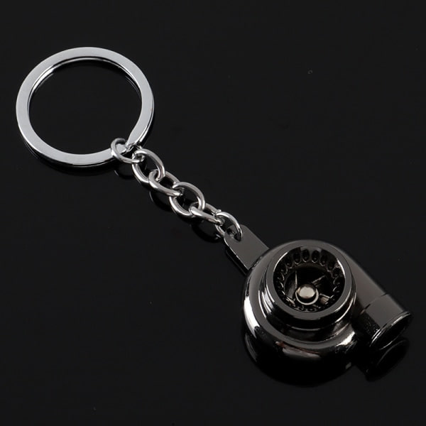 IC 2 stk Mini Turbo Nøglering Spinnende Turbine Nøglering Farverig