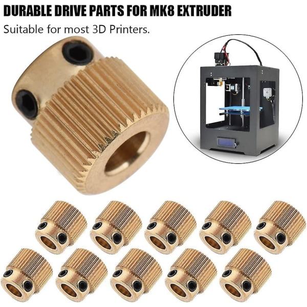 IC 40 tænder messing fødegear MK8 extruder trådtilførsel og ekstruderingshjul