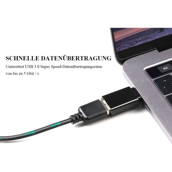 IC Supersnabb-adapter USB C til USB 3.0 Svart