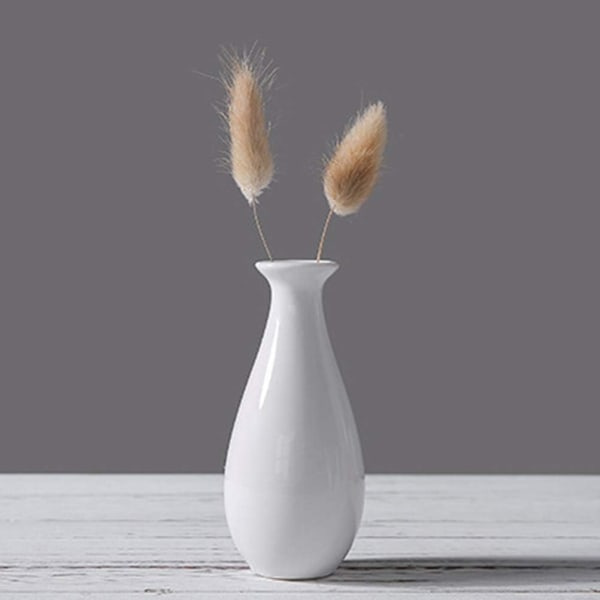 Liten keramisk vase kreativ skrivebordsvase enkel kuleflaske hjem