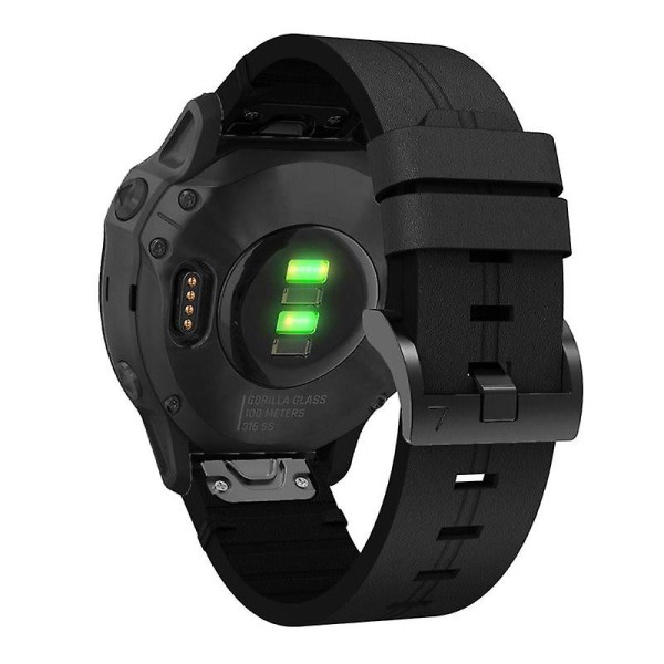 Armbandsur i äkta läder för Gar-min Fenix ​​6s/6s Pro/5s/5s Plus/d2