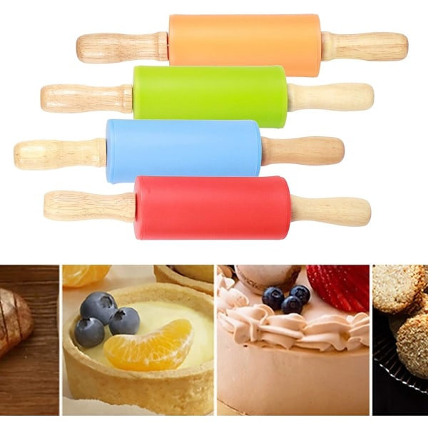 Silikonbakelserullar, 4-pack mini, för barn