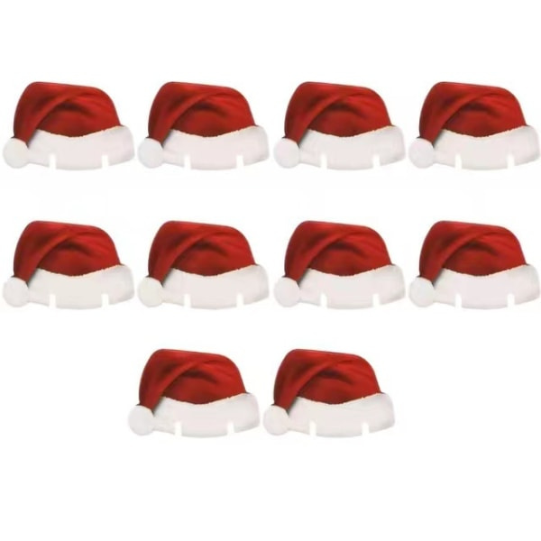 24 Pakker Julehatte (Hver pakke indeholder 10 kopper) Vinglas Kort Populær Juledekoration Julrødvin Glas Elghornskop Kort 60*36cm
