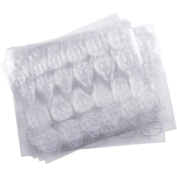 10 ark (240 st) Dubbelsidigt nagelklistermärke, nagellim Jelly Gel Tejp Nagellimflikar Transparent