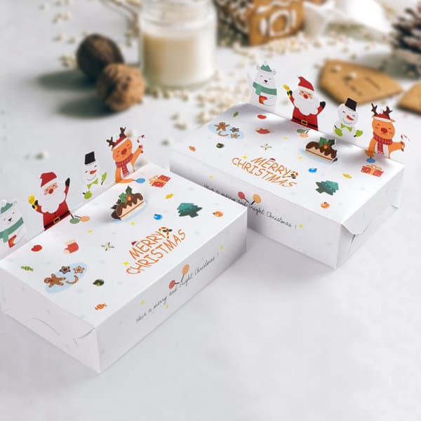 IC 10 st Ny God Jul Kraftpapper Godispresentförpackning Cartoon Co Vit A