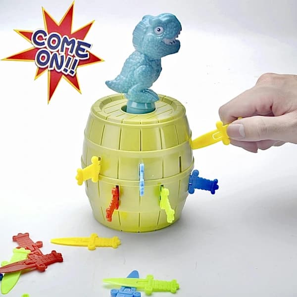 Pop Up Dinosaurleker for 3-8 år gamle gutter jenter, Klassiske Pop Up Brettspill for Barn Action, Barnebursdagsspill, 3+ år