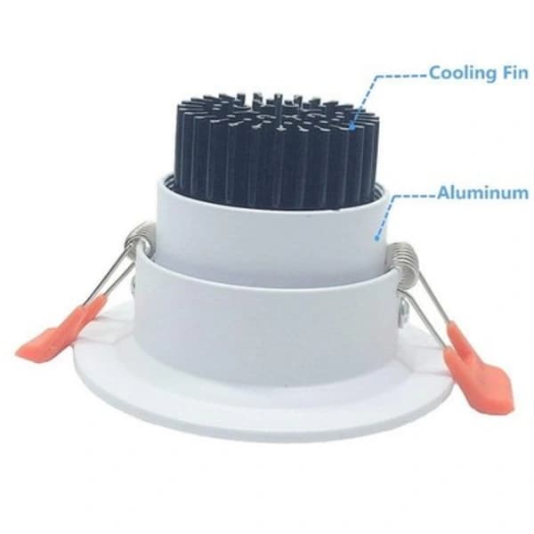 2 tommer LED Dimbar Downlight, 3W COB Innfelt Taklampe, Varmhvit 3000K...
