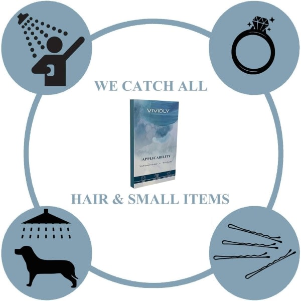 IC 50-pack cover Hårfångare Duschavlopp Mesh -dekaler, badrum, badkar, kök, för hårfångare för människor och husdjur (50 st)
