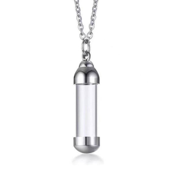 IC Blodflaska Halsband Kremering Aska Box Halsband Askhållare