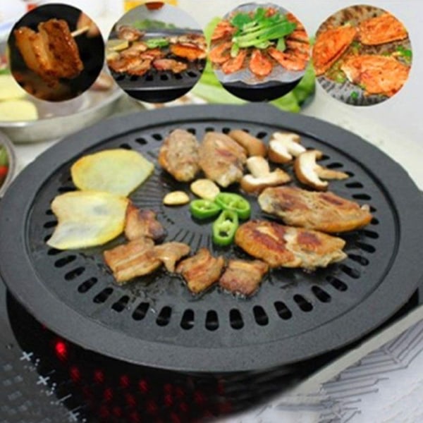 IC BBQ Grill Pan - Koreansk stil, rökfri stekpanna non-stick matlagning