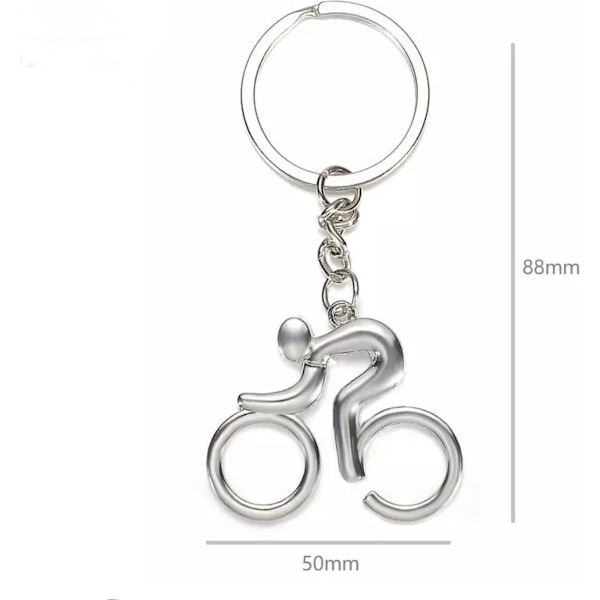 3D-pyöräilijän metalliavainnippu