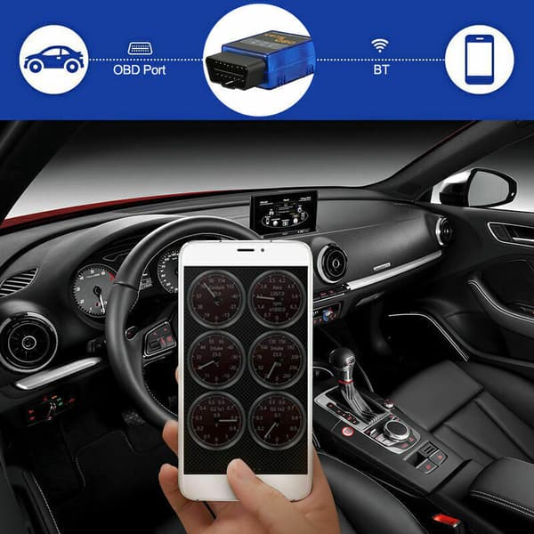 ELM327 Bluetooth/Bluetooth OBD2 Bluetooth Kjørecomputer Biltester V2.1