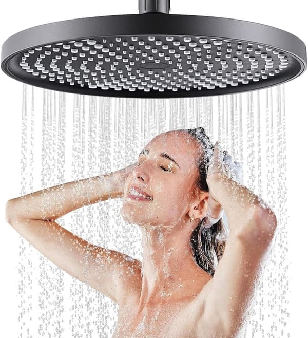 loftbruser - Deluxe - regnbruserhoved - bruserhoved - 25 - CM - Sort - Universal - tilslutning - Moderne - regnbruser - Dyse