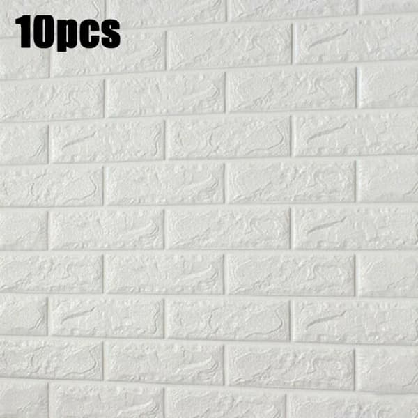 10-pack 3D Kakel Väggdekal Självhäftande Tapet vit 10 st white 10PCS