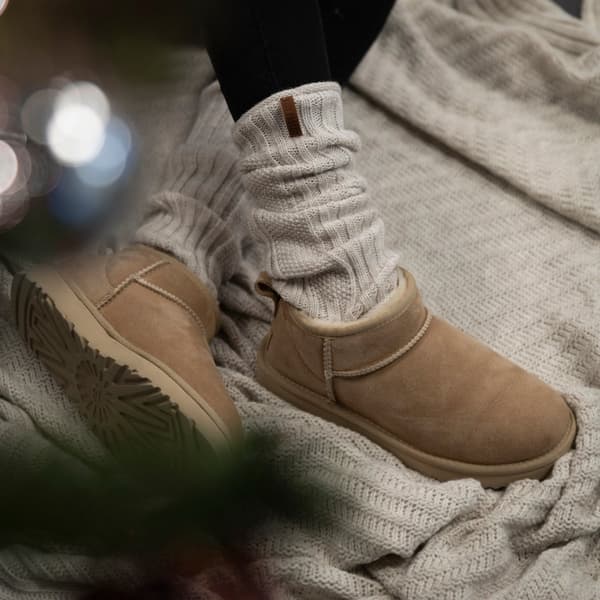 Knit Factory Kick Benvarmere til Kvinder, Blød Uldblanding Strikkede Lægvarmere, One Size, Efterår Vinter Støvlestrømper, Antracit