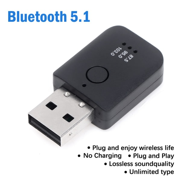 IC Bil Bluetooth 5.1 FM-sender mottaker Handsfree Call Mini U