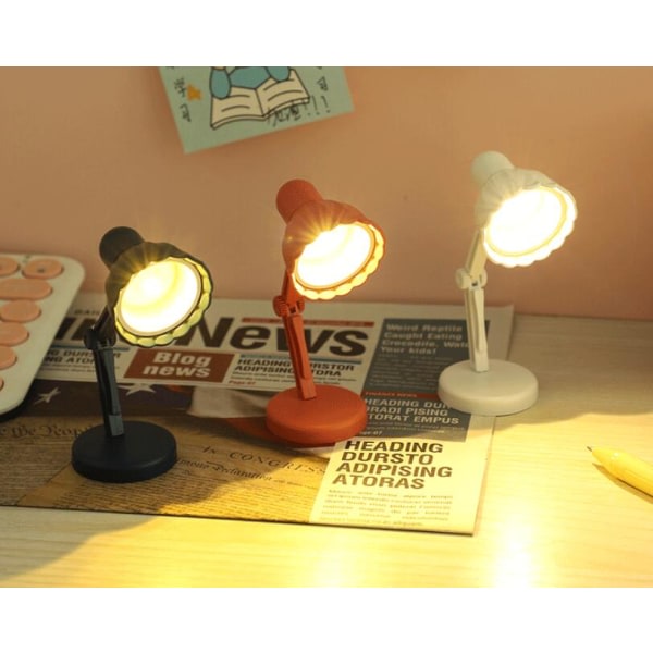IC Vikbar rosa mini magnetisk nattlampe skrivebord bærbar skrivebord øyevern små kronblad leser varm farge LED-bordlampe