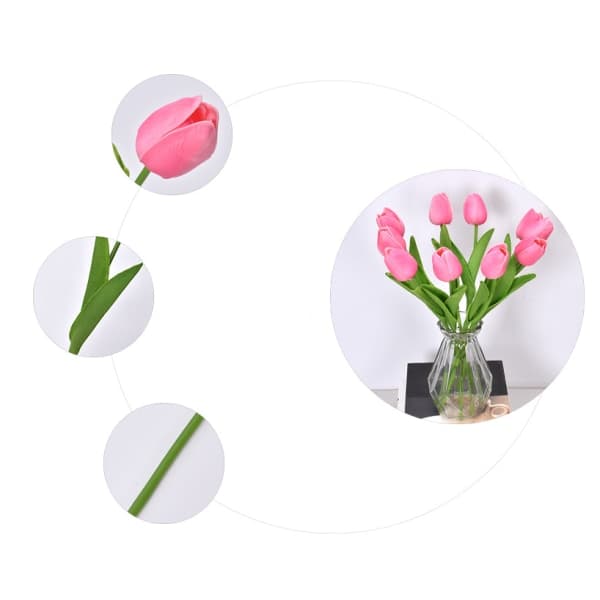 IC Imitasjon tulipanblomst full pulver 10 stk