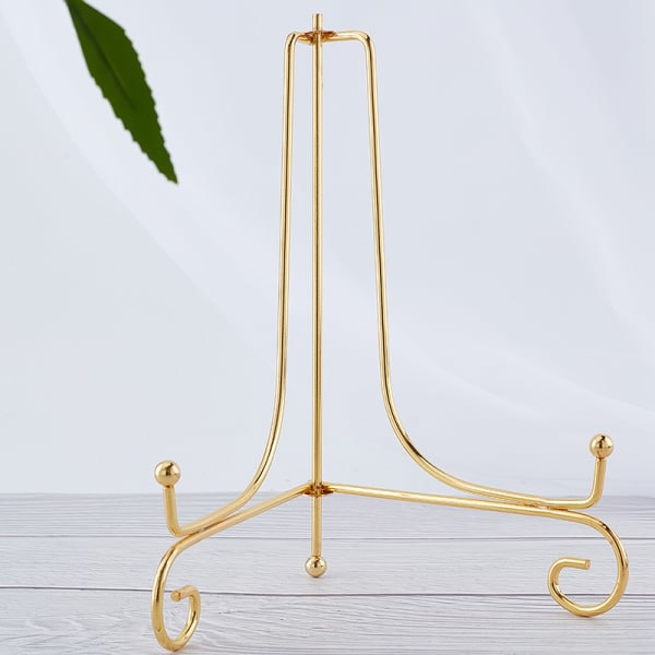 Jern Display Stativ Guld Jern Staffli Plade Display Foto Holder 8 tommer