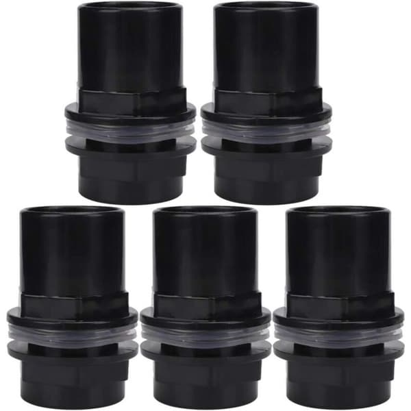 5 stk./sæt Akvarievandrørsforbindelse PVC Lige Rørforbindelse Akvarietilbehør til Akvariefisketank (40 mm)