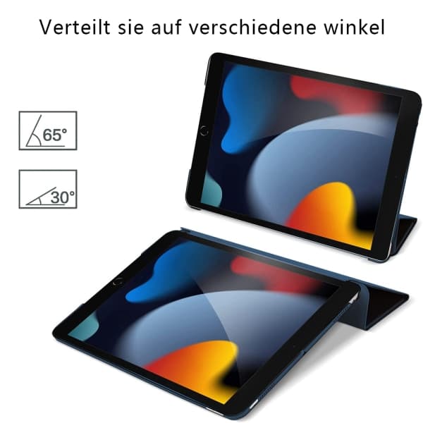 iPad 10. generation Navy med sort foldbar mobil Navy