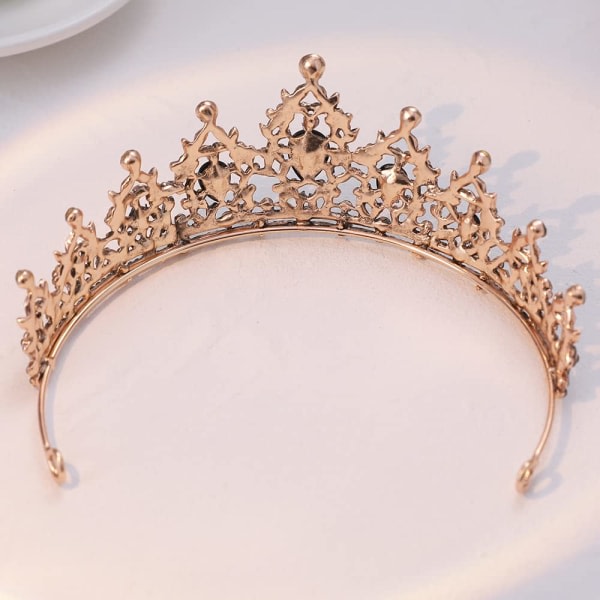 IC Mattel Hardware Crown European og American Bride Baroque Retro Crown Rhinestone Black Crown Tiara