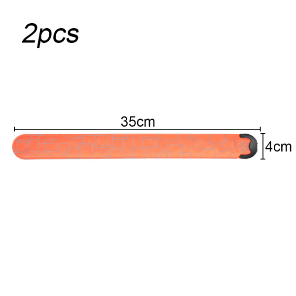 IG LED-käsivarsinauha (2 kpl), USB uppladdningsbart reflekterande oranssi