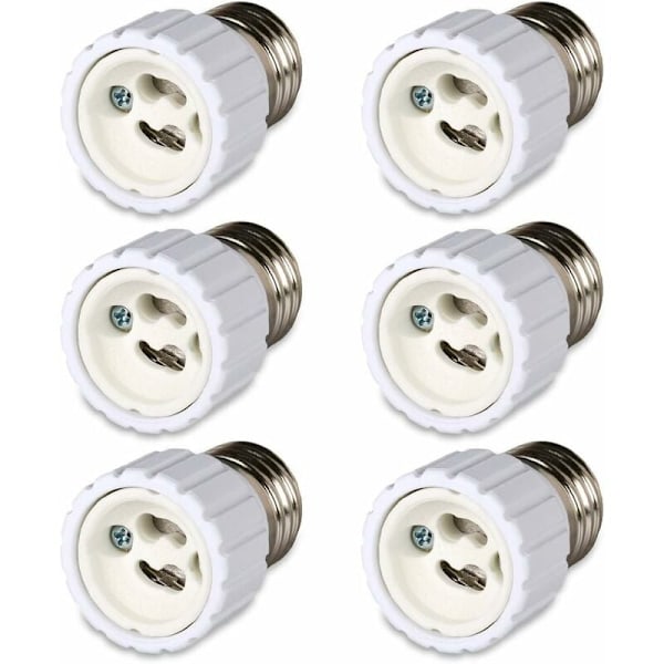 6-pack E27 Bajonettfattning till GU10 Sockeladapter, 220-240V [Energiklass A]
