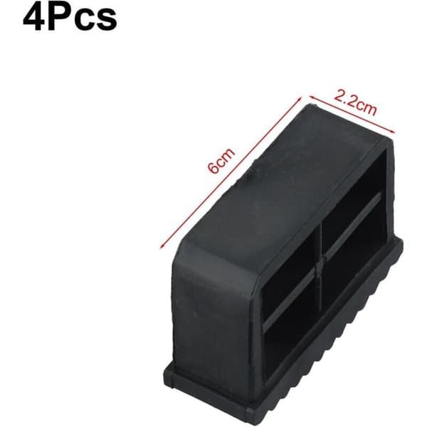 4 stk. Stigestabilisatorputer 60 x 22 mm Sklisikre gummistigeføtter for sammenleggbare stigeben