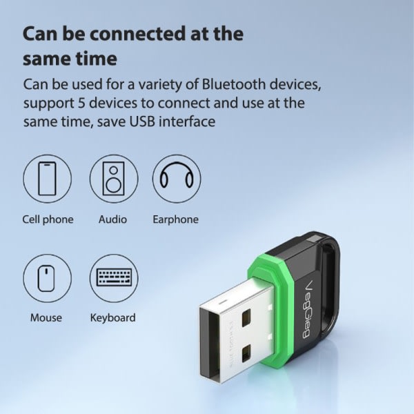 IC USB Bluetooth 5.3-adapter Bluetooth dongle-adapter til ledning