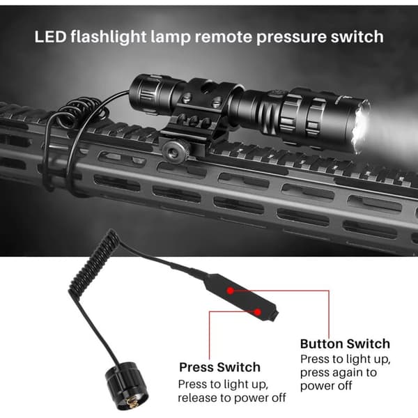 Fjernkabelbryter Trykknapp for 501B LED-lommelykt