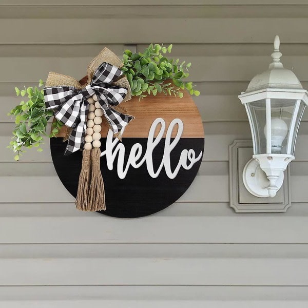 IC Välkomstskylt för ytterdörr Dörrskylt Farmhouse veranda för vår sommar höst alla årstider semester Thanksgiving Halloween juldekorationer