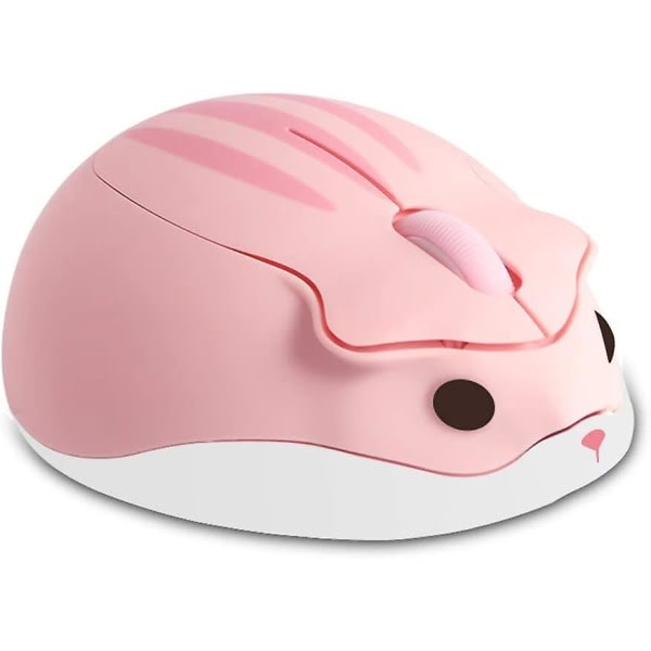 Trådlös mus Söt hamsterformad mindre ljud Bärbar USB mus för PC Bärbar dator Notebook (rosa)