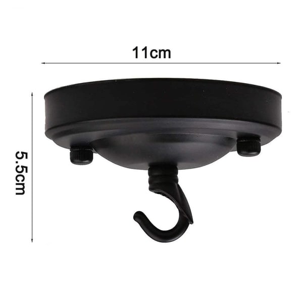 11 cm diameter loft med krog til loftlampe