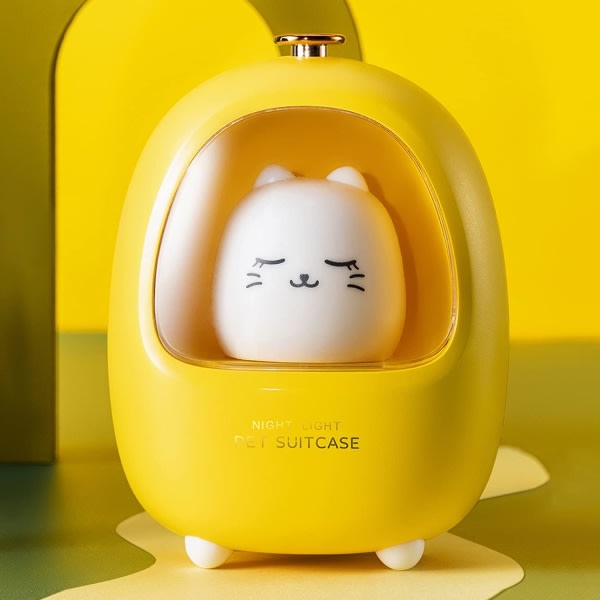 IC Barnlampa, Söt Katt Nattlampa för Barn, USB Laddningsbar