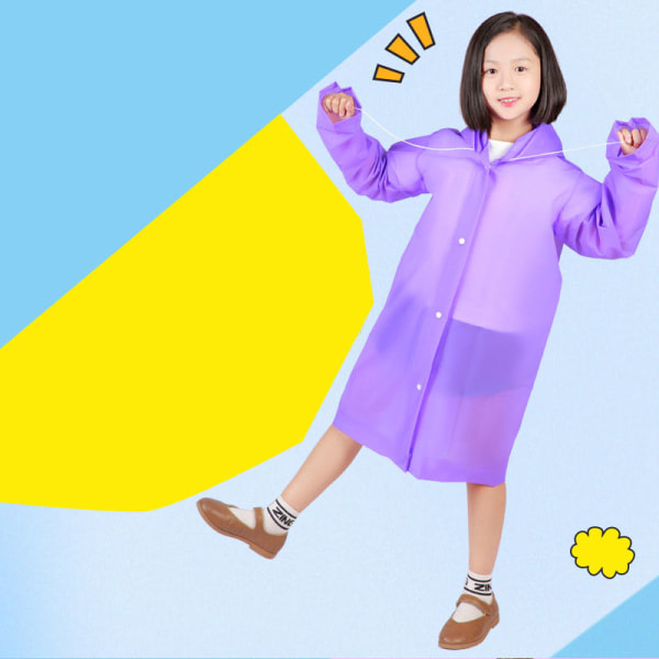 IC Tecknade regnrockar för barn lekplats för regnkläder för barn S Pink