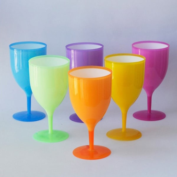 6 st/ set Dubbellagers Plastvinglas Cocktail Champagne