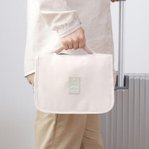 IC Hängande kosmetikapåse Rese-toalettväska för sminkförvaring Beige