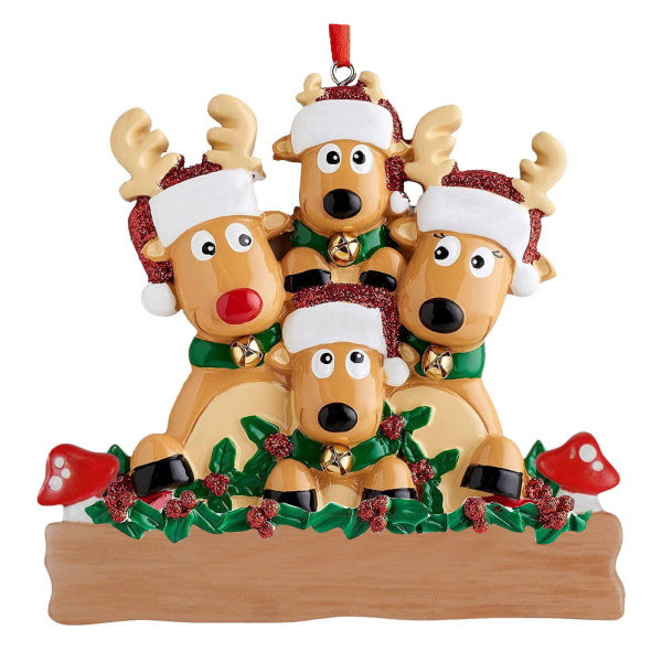 Älg familj julnamn träd hängande dekorasjon present reind