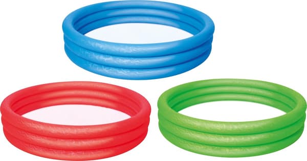 Bestway Børnepool 3 Ringe - 152x152x33cm - Grøn