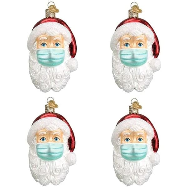 IC Hængende julemand med maske, 3D julepynt,