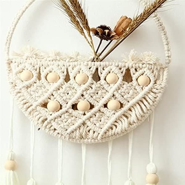 Håndlaget Veggdekorasjon Drømmfangst, Macrame Veggdekorasjon