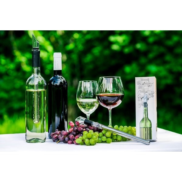 Vinkøler, 3-i-1 vinflaskekøler i rustfrit stål - Rapid Iceless Wine Chilling Rod-C