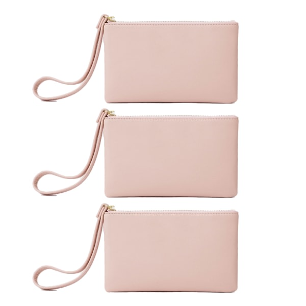 IC Vegetarisk plånboksväska i läder för män och kvinnor med Pink