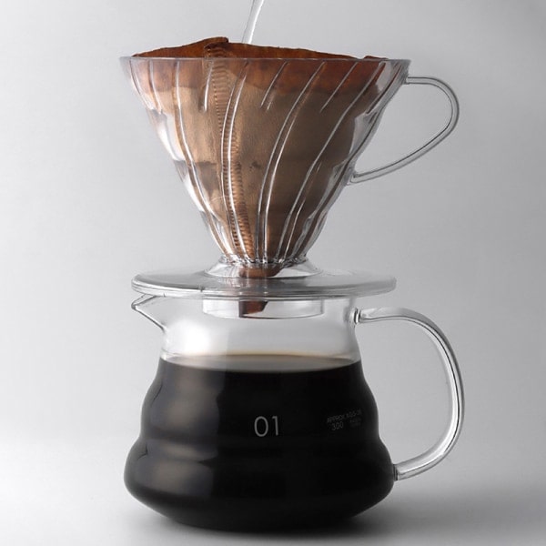 IC V60 kaffedripper i harts, kaffefilter för barista, bryggning av kaffe F