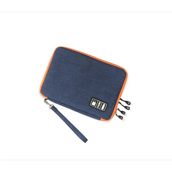 Compact Tech Organizer - Small Bag for Electronic Accessories Blue Blue Blå